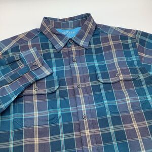 Orvis Mens Long Sleeve Button Up Flannel‎ Shirt Size Large